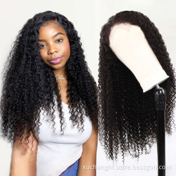 100% Raw Virgin Indian Human Hair Wig Kinky Curly HD Full Lace Frontal Wig Pre Plucked Lace Front Wig for Black Women